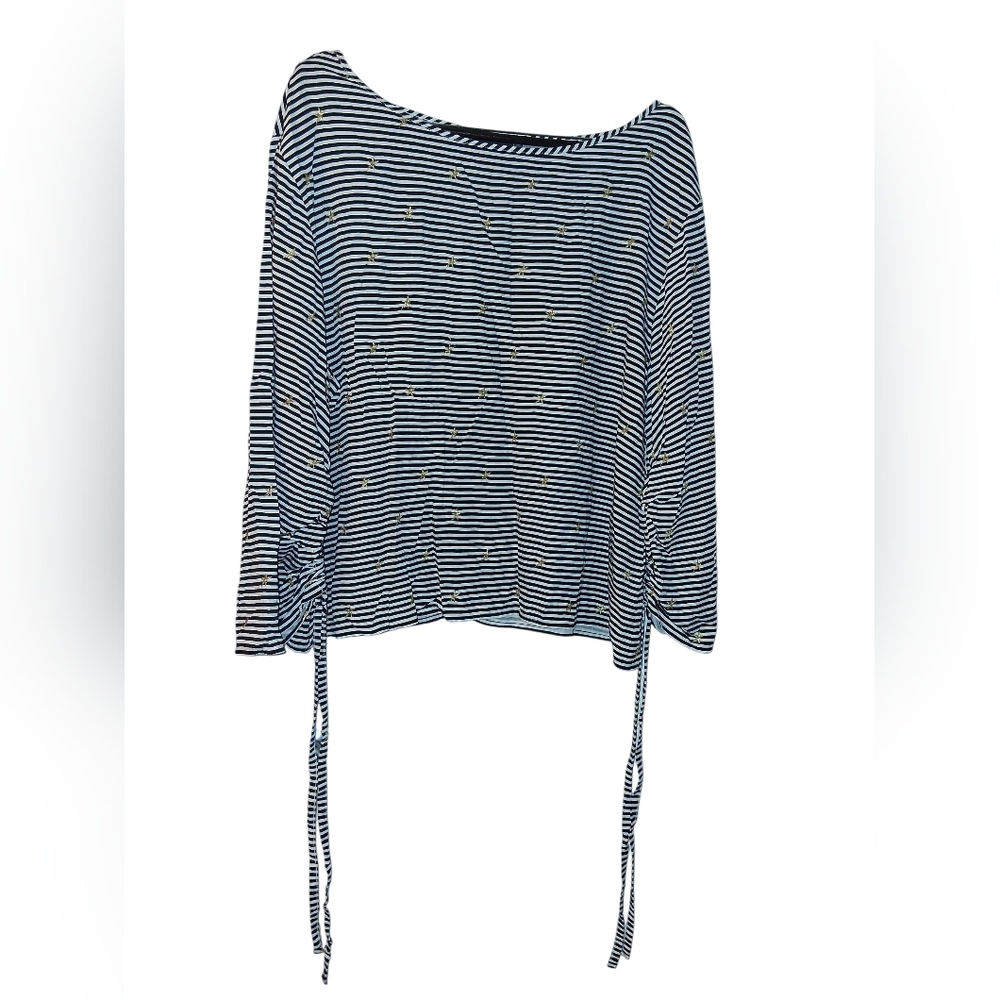 Nanette Lepore Black and White Striped Top